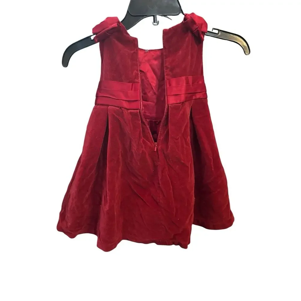 Gymboree 2008 Red Velvet Girls Sleeveless Christmas Holiday Party Dress Size 2T